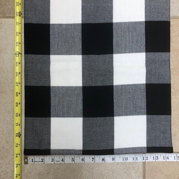 Pier 1 Imports Black White Buffalo Check Table Runner Holiday Decor 14.5” X 74 - Picture 4 of 8